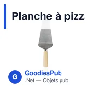 Planche à pizza personnalisable en bambou Vale avec logo - Miniature 5