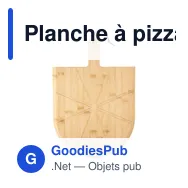 Planche à pizza personnalisable en bambou Vale avec logo - Miniature 6