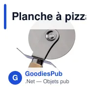 Planche à pizza personnalisable en bambou Vale avec logo - Miniature 9