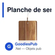 Planche de service personnalisable en acacia avec logo - 20 x 15 cm - Miniature 2
