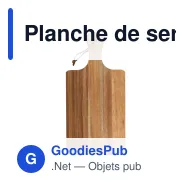 Planche de service personnalisable en acacia avec logo - 37 x 18 cm - Miniature 2