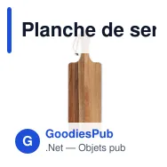 Planche de service personnalisable en acacia avec logo - 38 x 11,7 cm - Miniature 2