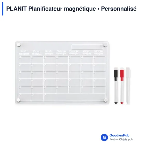 Planificateur magnétique personnalisable avec logo - PLANIT - Image 1