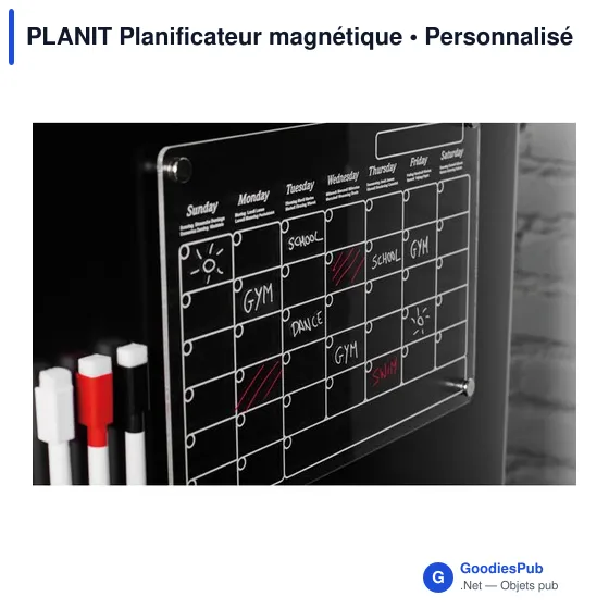 Planificateur magnétique personnalisable avec logo - PLANIT - Image 3