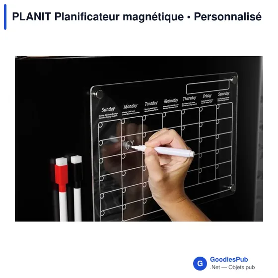 Planificateur magnétique personnalisable avec logo - PLANIT - Image 4