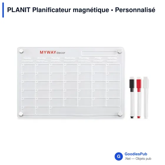 Planificateur magnétique personnalisable avec logo - PLANIT - Image 6
