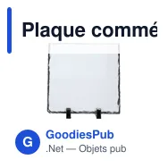 Plaque commémorative personnalisable en ardoise avec logo - Heysi - Miniature 2