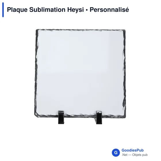 Plaque commémorative personnalisable en ardoise avec logo - Heysi - Image 2
