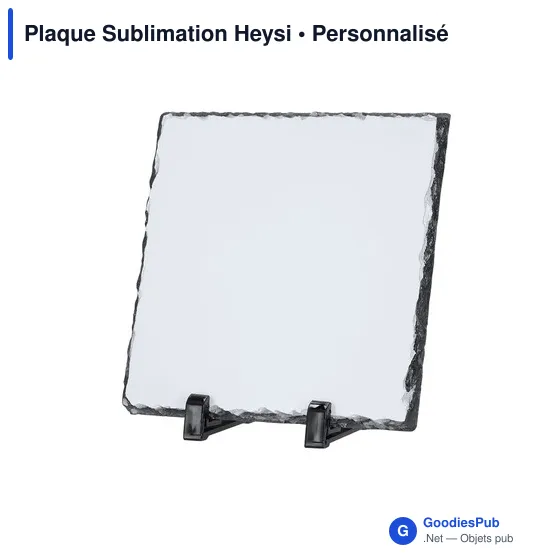 Plaque commémorative personnalisable en ardoise avec logo - Heysi - Image 3