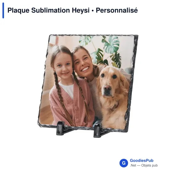 Plaque commémorative personnalisable en ardoise avec logo - Heysi - Image 4