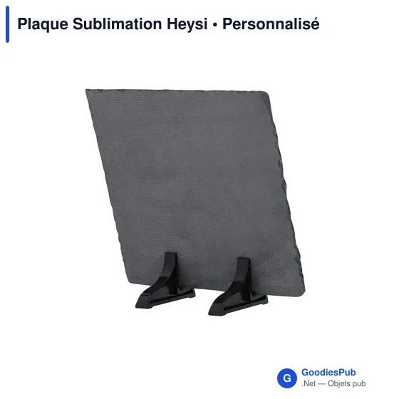 Plaque commémorative personnalisable en ardoise avec logo - Heysi - Image 5