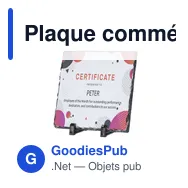 Plaque commémorative personnalisable en ardoise avec logo - Heysi - Miniature 6