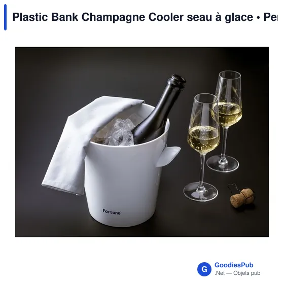Seau à glace personnalisable pour champagne avec logo - Plastic Bank - Image 1