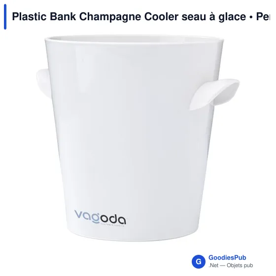 Seau à glace personnalisable pour champagne avec logo - Plastic Bank - Image 2