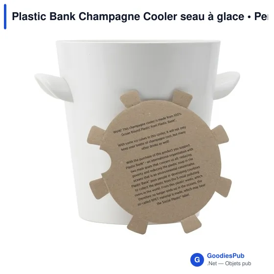 Seau à glace personnalisable pour champagne avec logo - Plastic Bank - Image 4