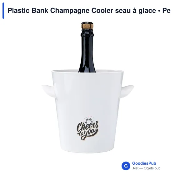 Seau à glace personnalisable pour champagne avec logo - Plastic Bank - Image 5