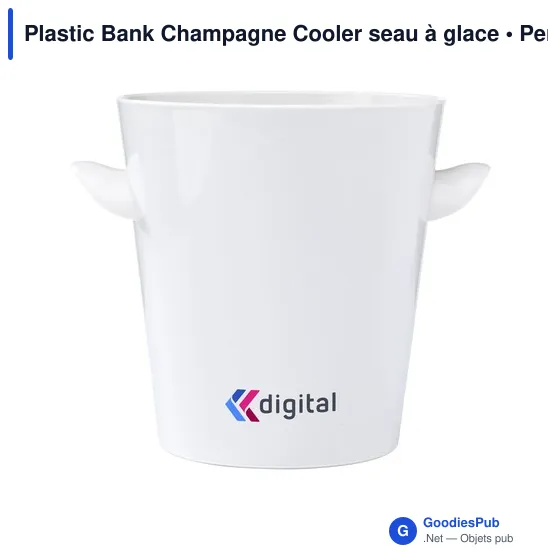 Seau à glace personnalisable pour champagne avec logo - Plastic Bank - Image 6