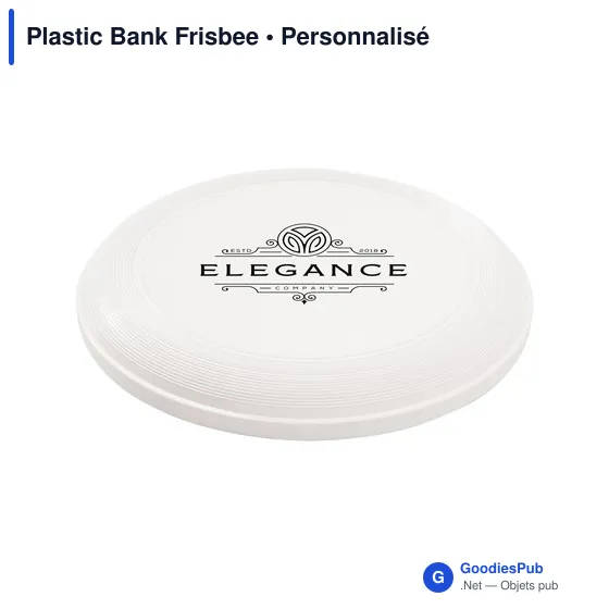 Frisbee personnalisable en PET recyclé avec logo - Plastic Bank - Image 1