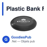 Frisbee personnalisable en PET recyclé avec logo - Plastic Bank - Miniature 3