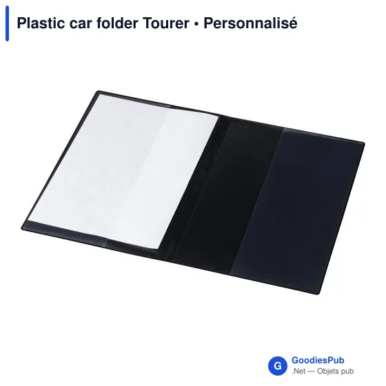 Porte-documents auto personnalisable avec logo - Plastic car folder Tourer - Image 2