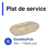 Plat de service personnalisable en céramique 36 x 20 cm avec logo - Sagaform Ditte - Miniature 1