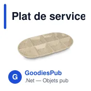 Plat de service personnalisable en céramique 36 x 20 cm avec logo - Sagaform Ditte - Miniature 2