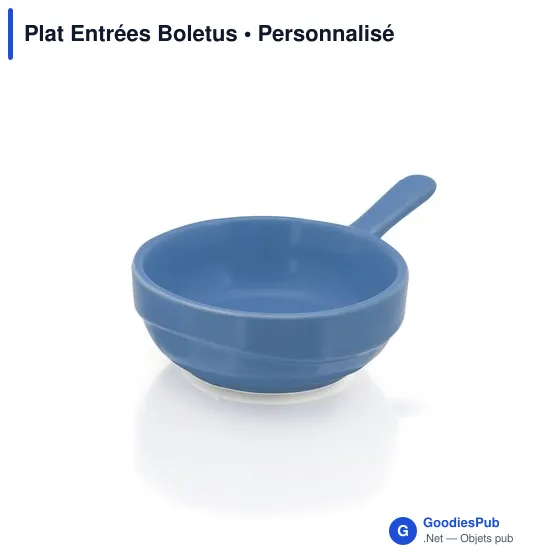 Plat Entrées personnalisable en céramique avec logo - Boletus - Image 1