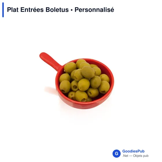 Plat Entrées personnalisable en céramique avec logo - Boletus - Image 3