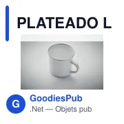 PLATEADO L Mug en émail sublimation 500m - Miniature 3