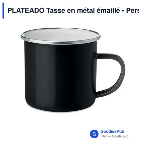 PLATEADO Tasse en métal émaillé
