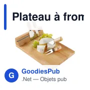 Plateau à fromage personnalisable en bois Arlo avec logo - Miniature 1