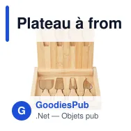 Plateau à fromages personnalisable en bambou avec logo - Zea - Miniature 1