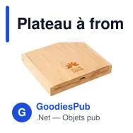 Plateau à fromages personnalisable en bambou avec logo - Zea - Miniature 3