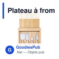 Plateau à fromages personnalisable en bambou avec logo - Zea - Miniature 4