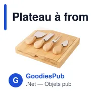 Plateau à fromages personnalisable en bambou avec logo - Zea - Miniature 5
