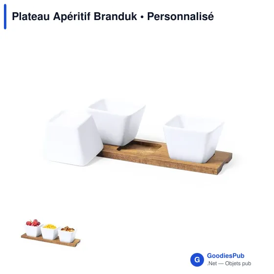 Plateau Apéritif Branduk personnalisable avec logo - Image 1