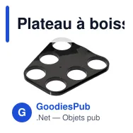 Plateau à boissons personnalisable pour bières et cafés avec logo - ABS - Miniature 3
