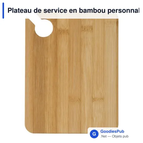 Plateau de service en bambou personnalisable avec logo - Kennedy