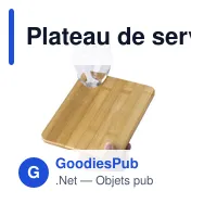 Plateau de service en bambou personnalisable avec logo - Kennedy - Miniature 2
