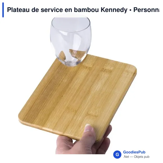Plateau de service en bambou personnalisable avec logo - Kennedy - Image 2