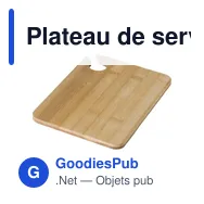 Plateau de service en bambou personnalisable avec logo - Kennedy - Miniature 3