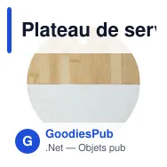 Plateau de service en bambou Theodor - Miniature 1