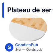 Plateau de service en bambou Theodor - Miniature 2