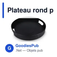 Plateau rond personnalisable en bois 35 cm avec logo - Sagaform Hanna - Miniature 2