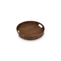 Variante Marron - Plateau rond personnalisable en bois 35 cm avec logo - Sagaform Hanna