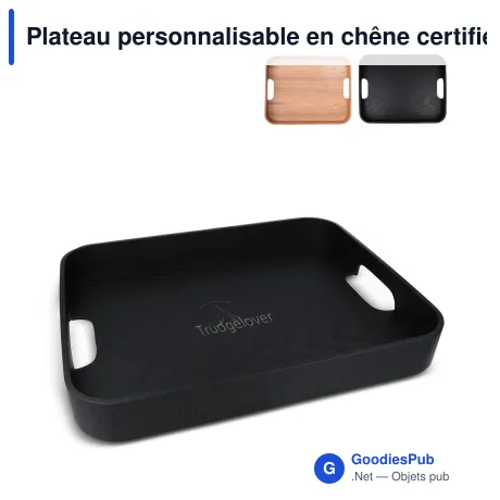 Plateau personnalisable en chêne certifié avec logo - Sagaform Hanna