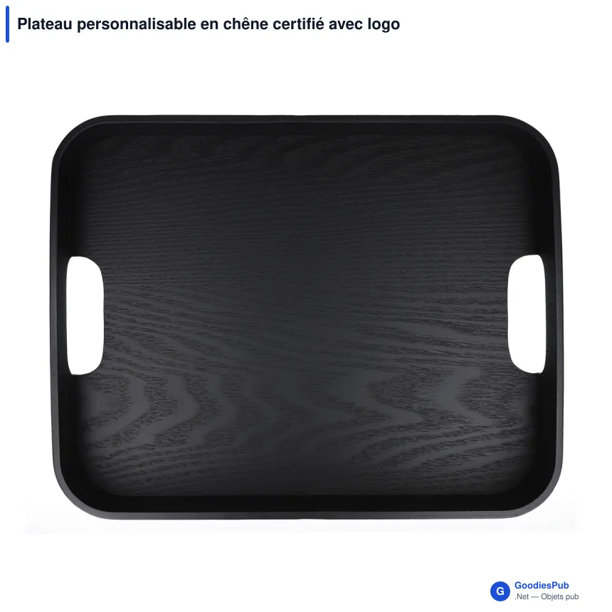 Plateau personnalisable en chêne certifié avec logo - Sagaform Hanna - Image 2