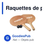 Raquettes de plage personnalisables Playa Wood BeachTennis avec logo - Miniature 1
