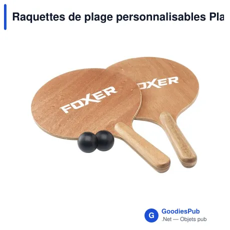Raquettes de plage personnalisables Playa Wood BeachTennis avec logo