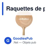 Raquettes de plage personnalisables Playa Wood BeachTennis avec logo - Miniature 2